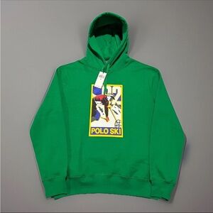 NWT Polo Ralph Lauren Mens Green Ski 92 Holi Sun Valley Pullover Hoodie Size M